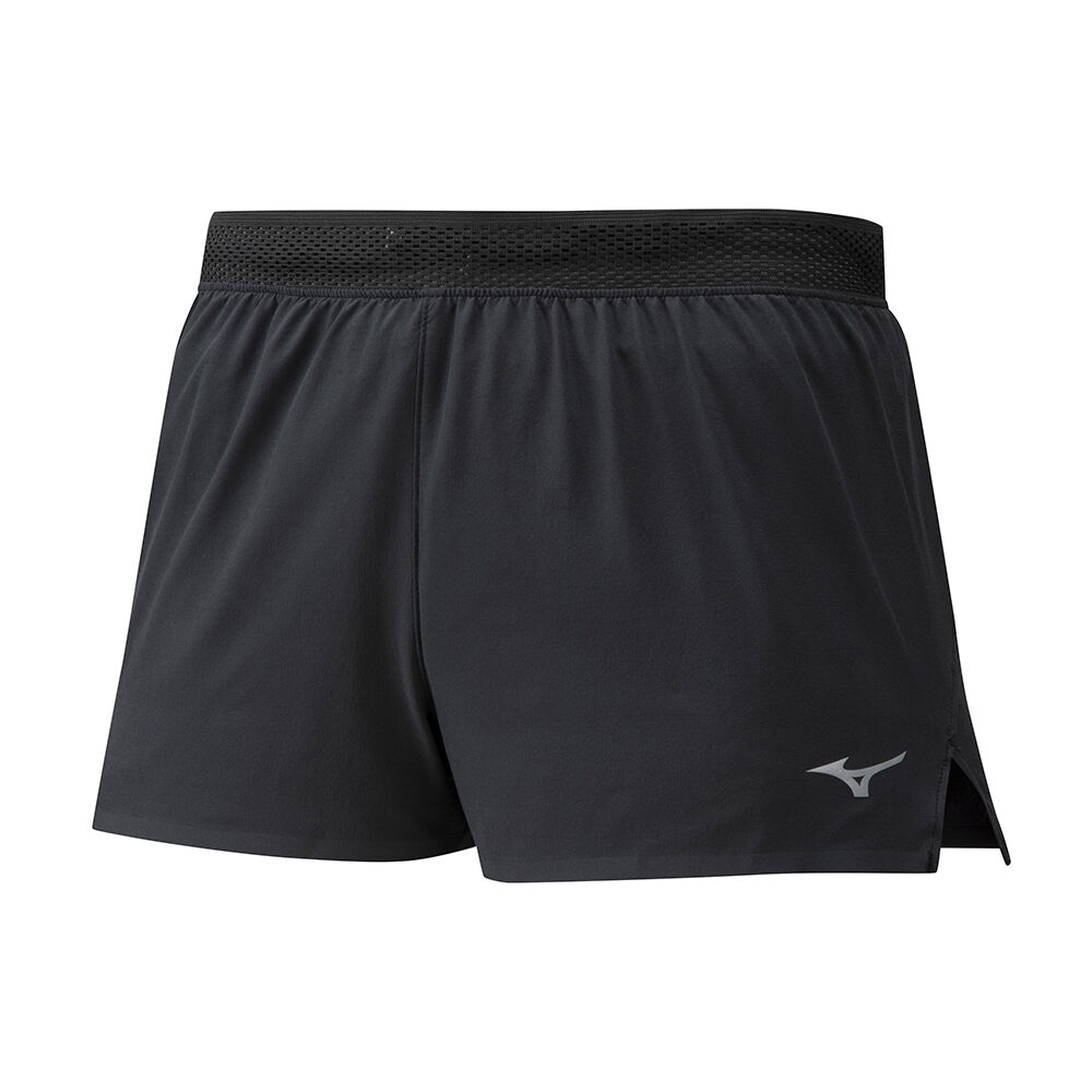 Pantaloncini Mizuno Running Aero Split 1.5 Uomo - Nere - 06482-RWOU